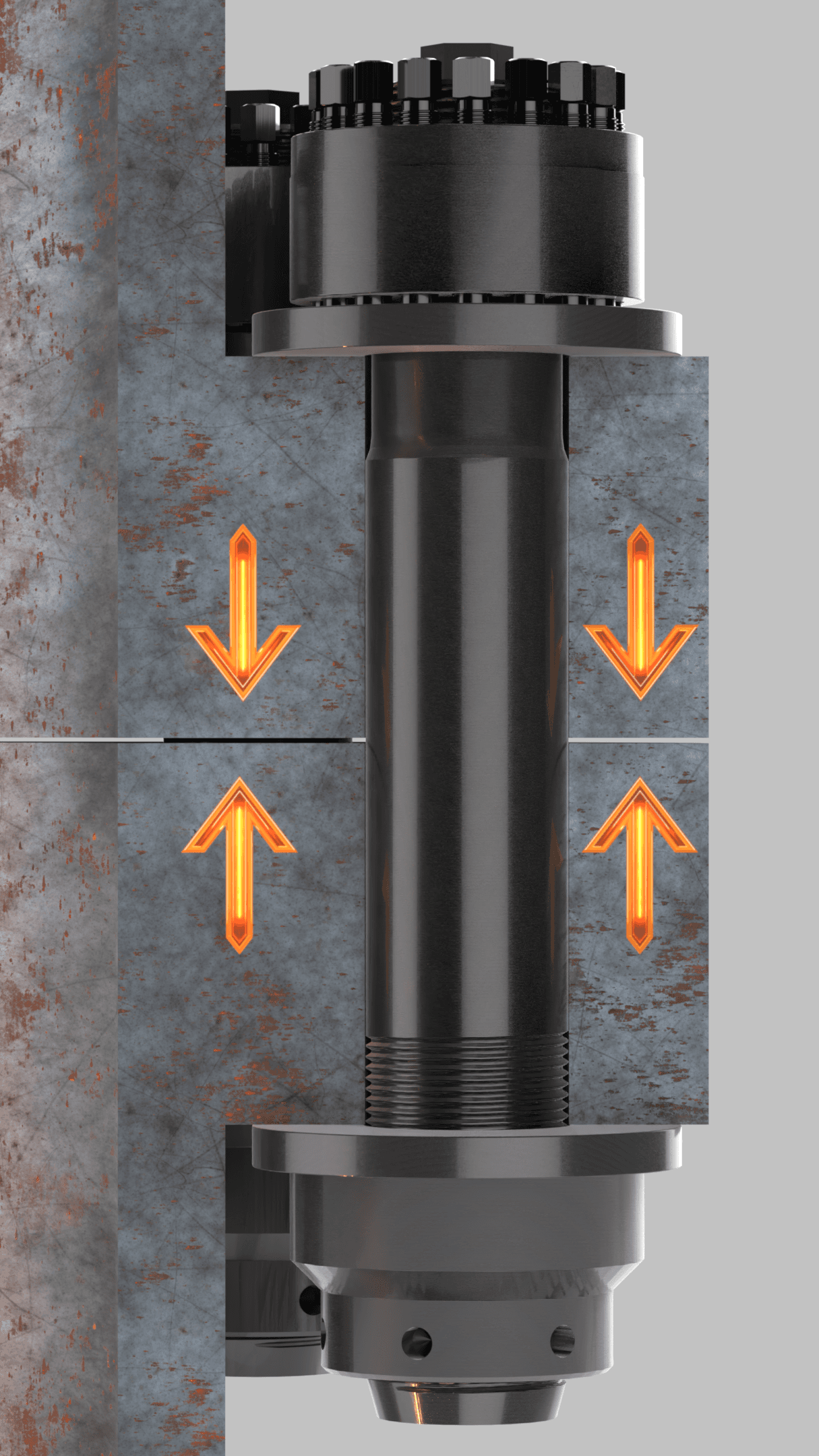 Połączenie kołnierzowe MaxLock – wizualizacja elementów i sił